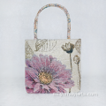 Bolso de mujer tejido teñido en hilo floral bohemio